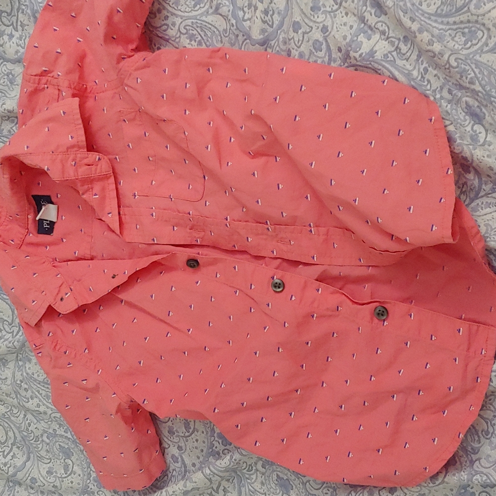 Boys pink button down shirt size 5/6